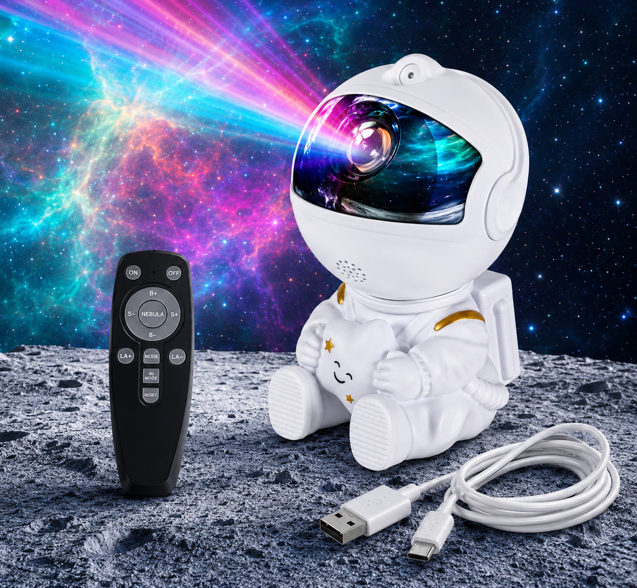 Astronaut Galaxy Projector Night Light