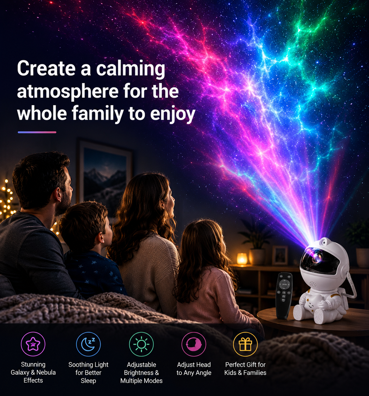 Astronaut Galaxy Projector Night Light